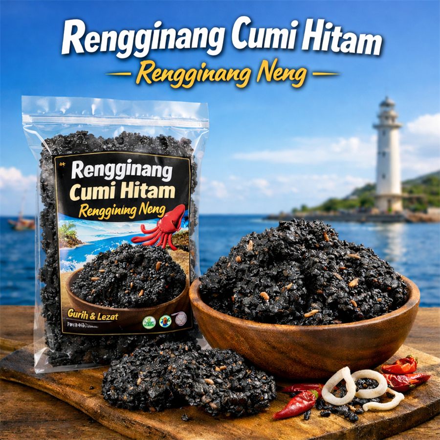 Produk rengginang cumi hitam Rengginang Neng